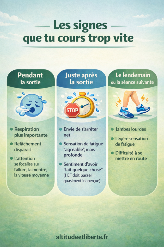 Infographie : Les signes que tu cours trop vite