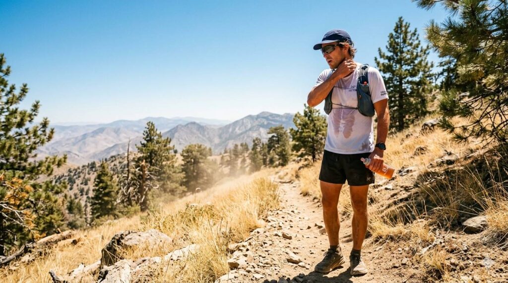 Courir quand il fait chaud : Photo d'un traileur en plein soleil pendant l'été